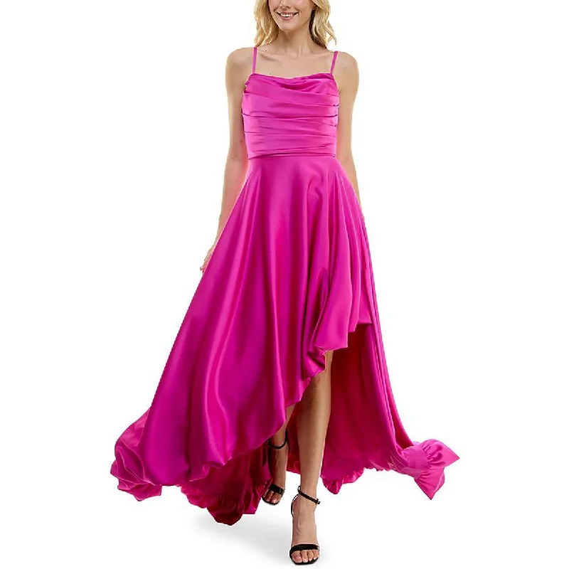 Taylor Womens Asymmetric  Evening Dress