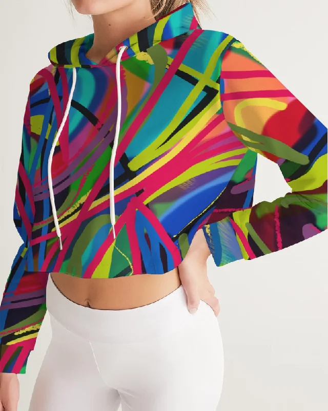 PARADISE IN COLOR Women's Cropped Hoodie