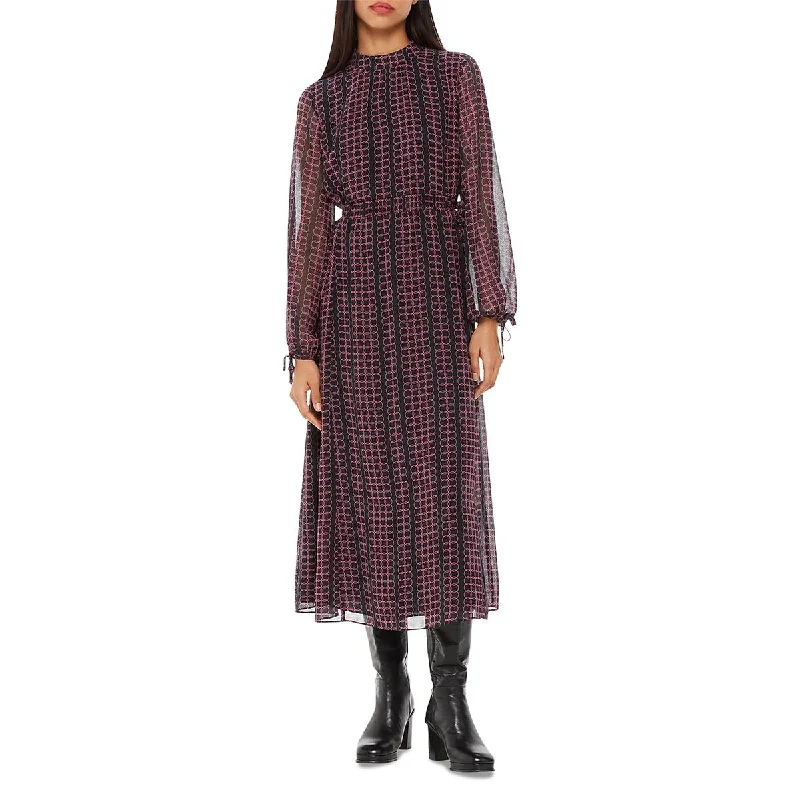 Whistles Womens Printed Layered Midi Dress