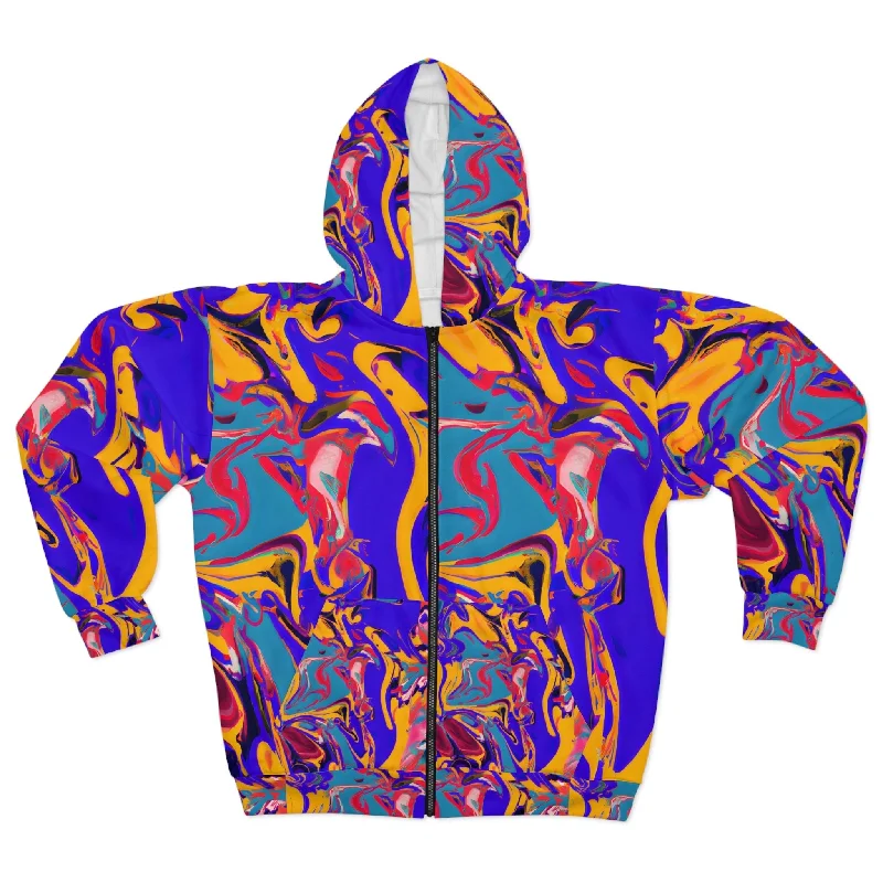 Lost Painting Unisex Zippered Hoodie