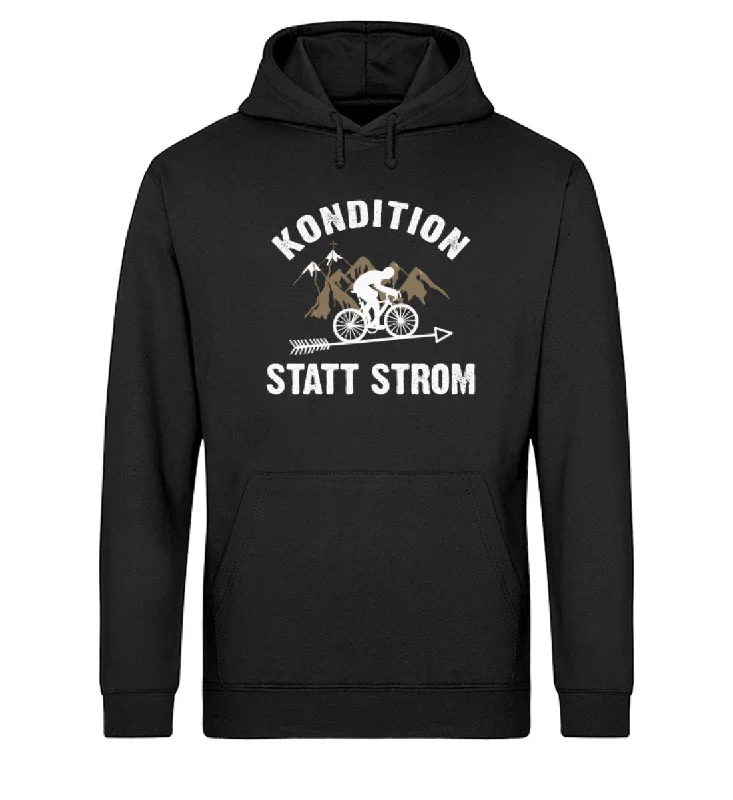 Kondition statt Strom - Unisex Organic Hoodie