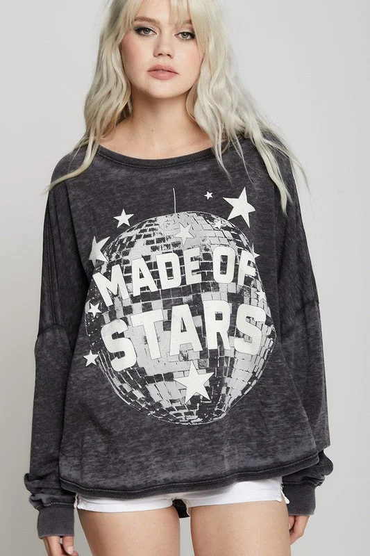 Recycled Karma Made Of Stars One Size Long Sleeve Sweatshirt