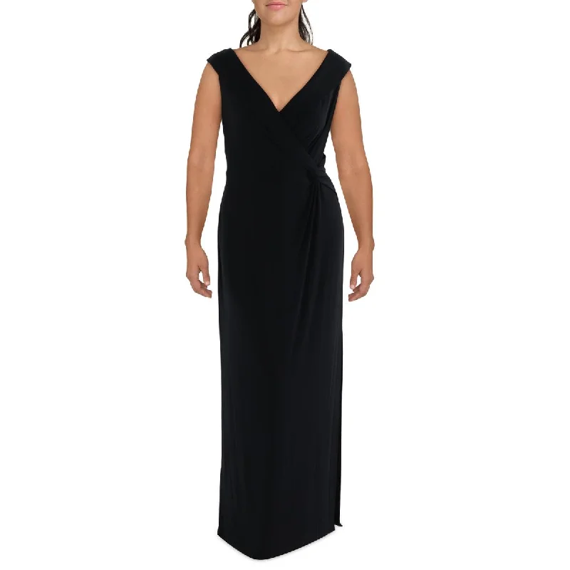 Lauren Ralph Lauren Womens Gathered Long Evening Dress