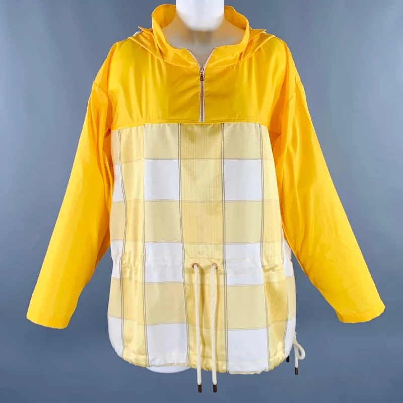 F.WORDS Size XS/S Yellow White Mixed Patterns Windbreaker Jacket