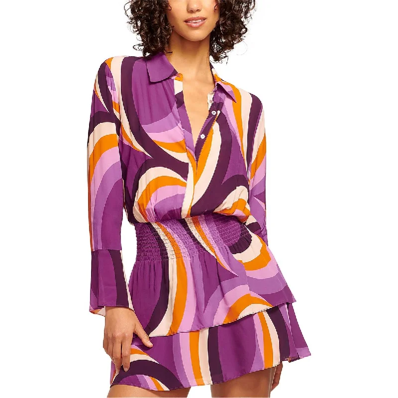 Ramy Brook Womens Mini Printed Shirtdress