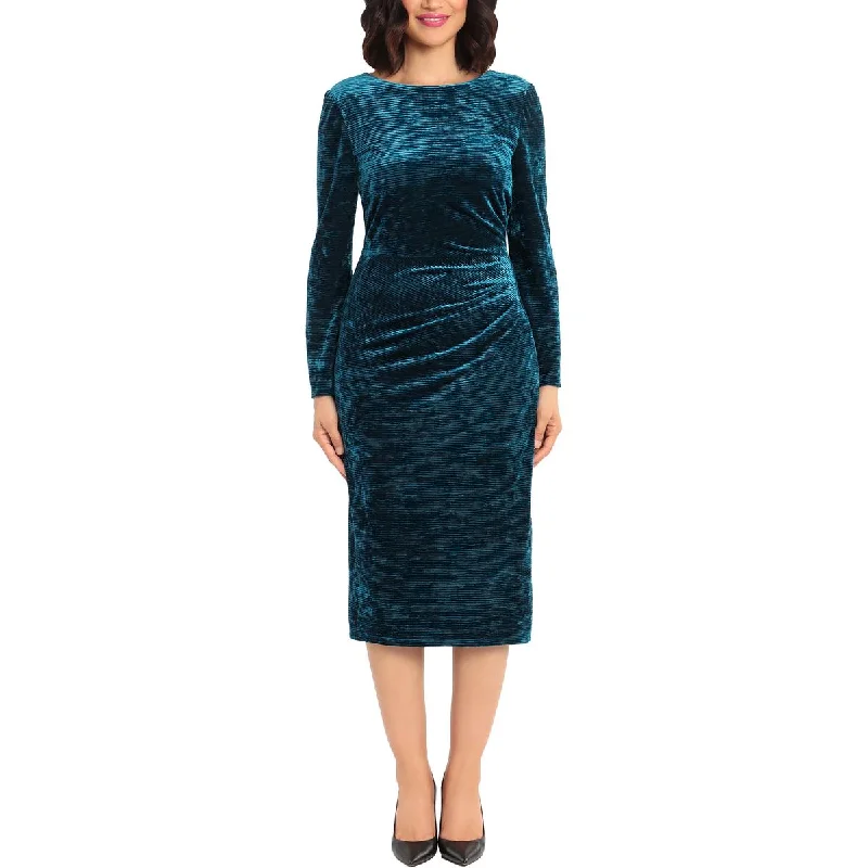 Maggy London Womens Velvet Simmer Sheath Dress