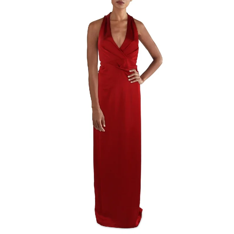 Lauren Ralph Lauren Womens Satin Sleeveless Evening Dress