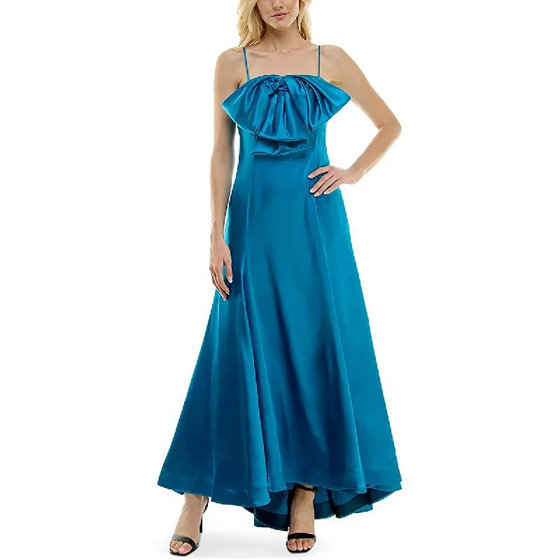 Taylor Womens Full Length Bow Evening Dress