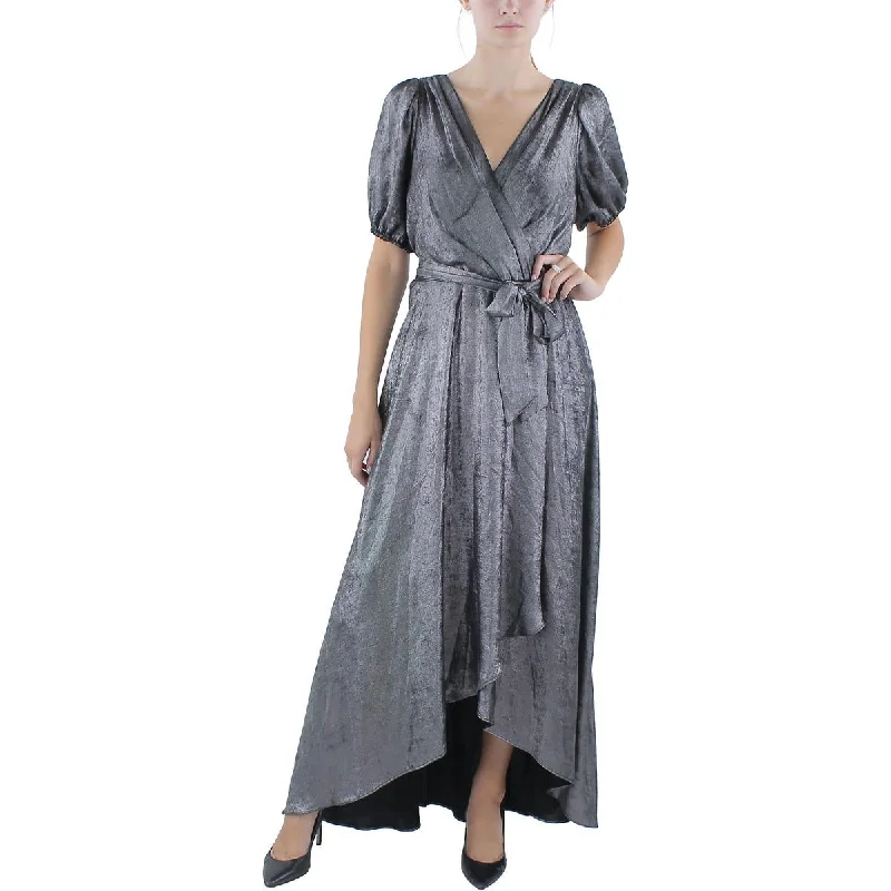 DKNY Womens Metallic  Evening Dress