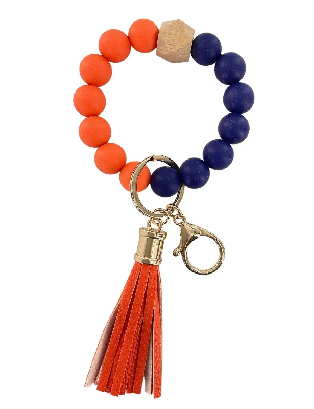 Silicone Beaded Keychain Bracelet