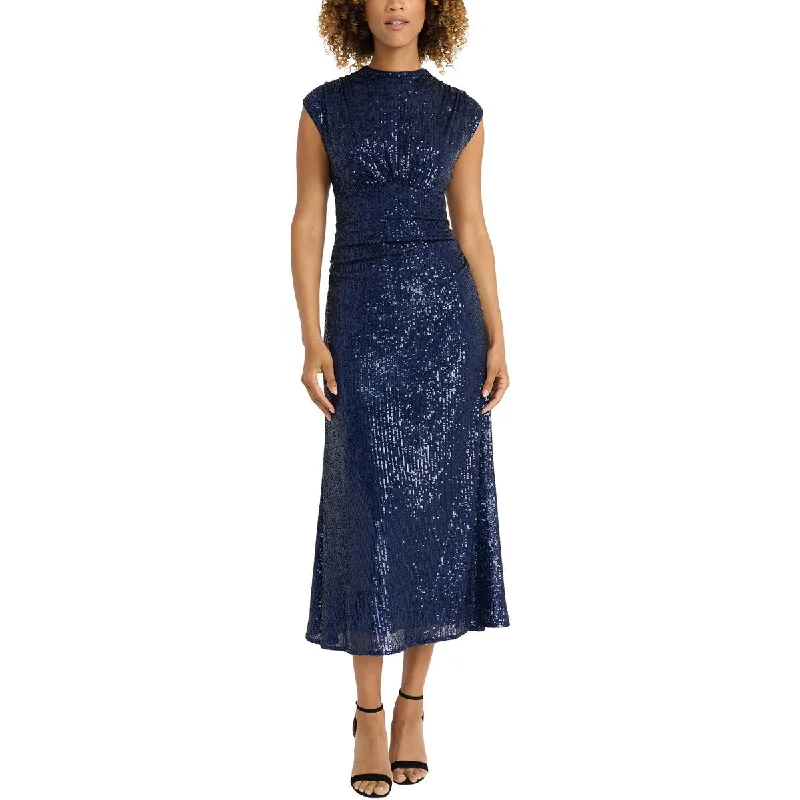 Maggy London Womens Sequined Midi Cocktail And Party Dress