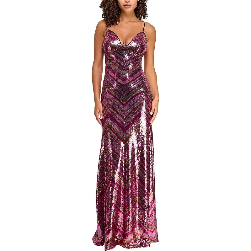 Violet Weekend Womens Juniors Sequined Formal Evening Dress