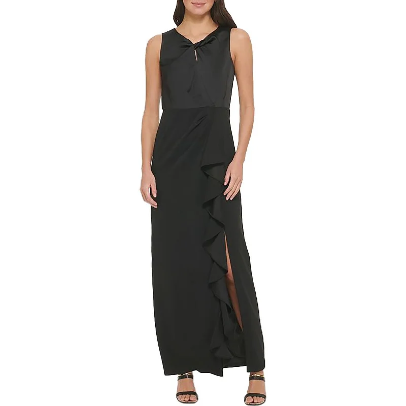 DKNY Womens Full Length Gathered Maxi Dress