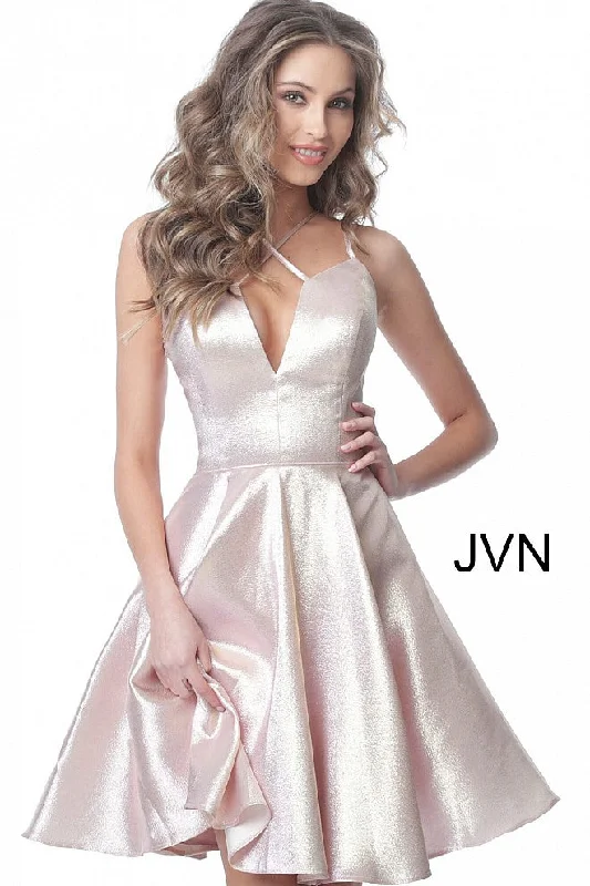 Jovani JVN3780 Size 12 Short Metallic homecoming dress Prom Dress Fit & Flare