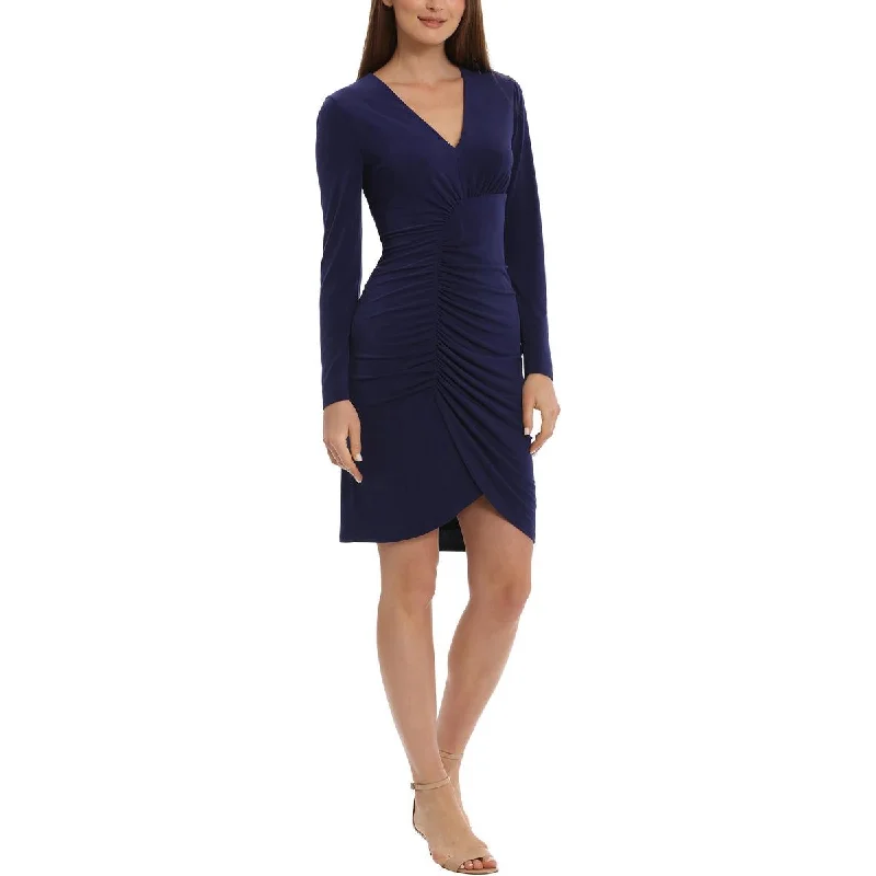 Maggy London Womens Mini Ruched Cocktail And Party Dress