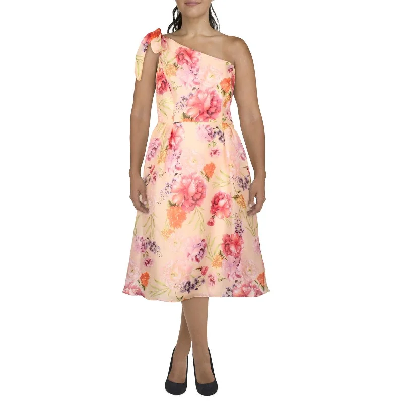 Alfred Sung Womens Pleated Long Cocktail and Party Dress