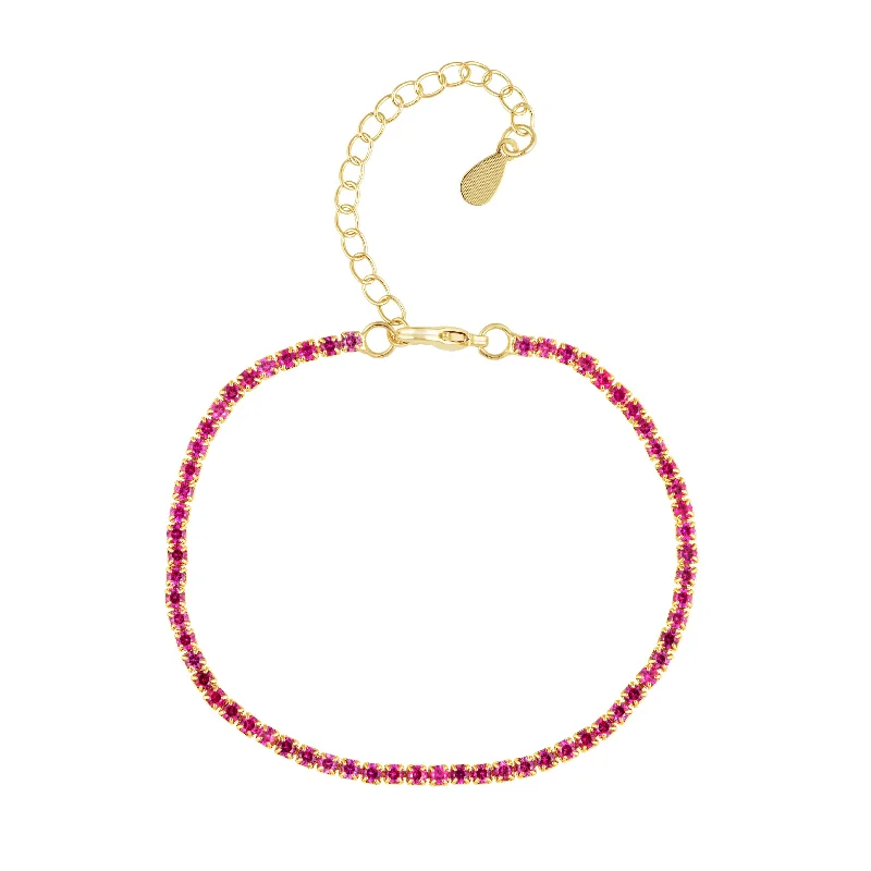 Chloe Tennis Bracelet Pink