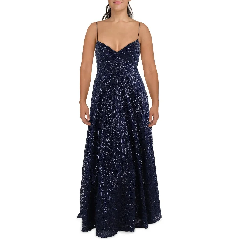 TLC Say Yes To The Prom Womens Juniors Sequined Lace Evening Dress