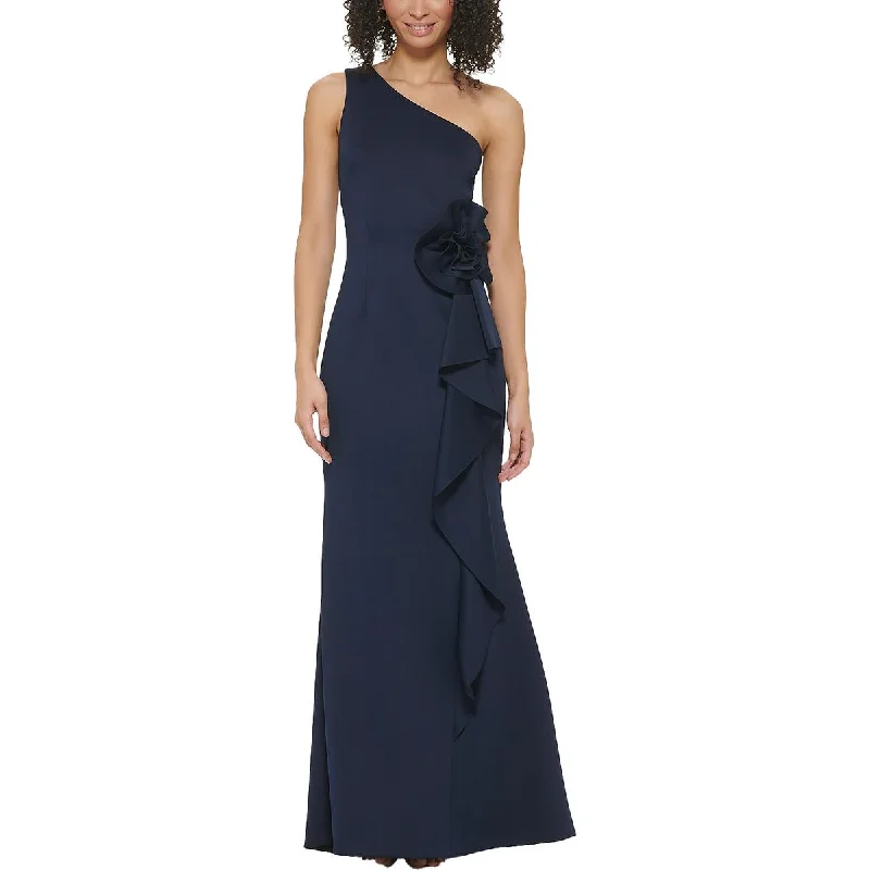 Jessica Howard Womens One Shoulder Maxi Evening Dress