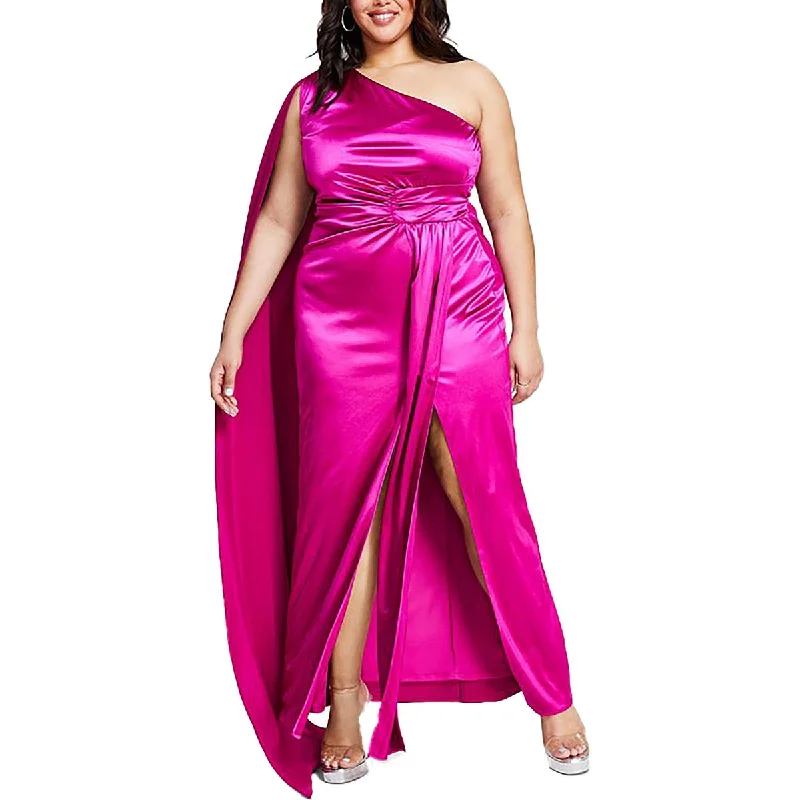 City Studio Womens Plus Satin Prom Evening Dress